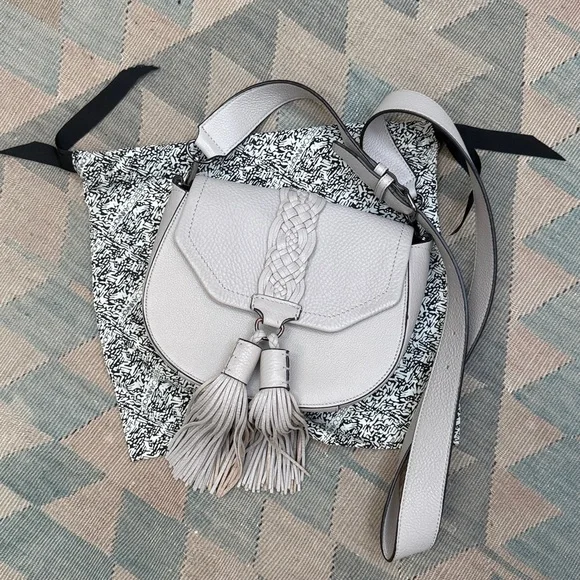 Rebecca Minkoff Isobel Saddle Bag Putty Grey - Picture 5 of 5